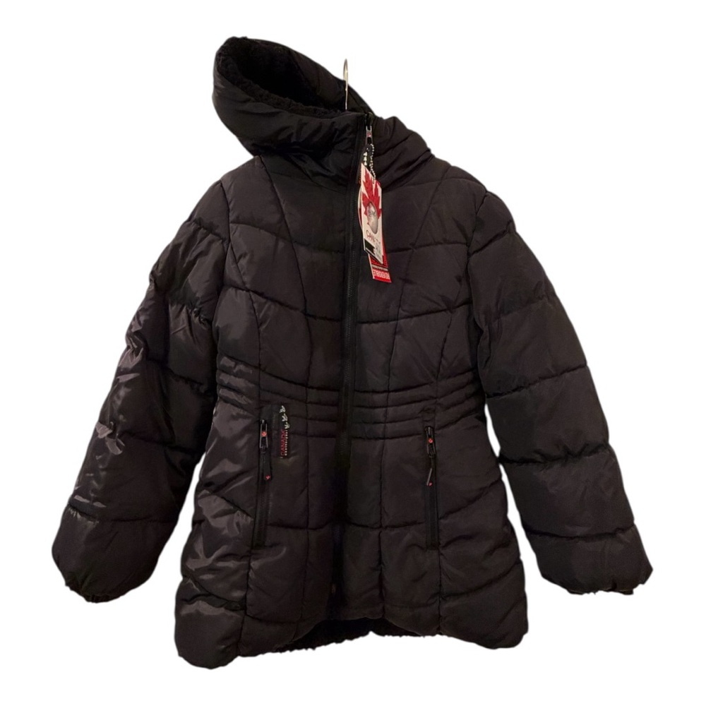 Women's Black Puffer Jacket Size Medium 8-10